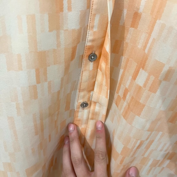 Calvin Klein Jeans Long Sleeve Coral Blouse - Picture 2 of 6